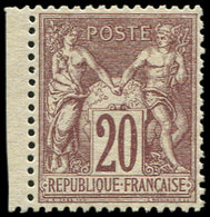 * TYPE SAGE - 67   20c. Brun-lilas, Inf. Trace De Ch., Bien Centré, TB - 1876-1878 Sage (Tipo I)