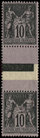 ** TYPE SAGE - 89f  10c. Noir Sur Lilas, T II Et T I Se Tenant, TB - 1876-1878 Sage (Tipo I)