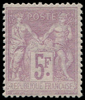 ** TYPE SAGE - 95    5f. Violet Sur Lilas, Bien Centré, TB - 1876-1878 Sage (Type I)