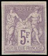 (*) TYPE SAGE - 95e   5f. Violet Sur Lilas, NON DENTELE, TB. Br - 1876-1878 Sage (Type I)