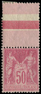 ** TYPE SAGE - 104  50c. Rose, Nuance Vive, Bdf, Bien Centré, TB - 1876-1878 Sage (Type I)