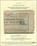 Let TYPE SAGE SUR LETTRES - N°61 Obl. TYPO Sur LA SEMAINE RELIGIEUSE Du 26/8/77 (qqs Défauts), RR Et TB - 1877-1920: Période Semi Moderne