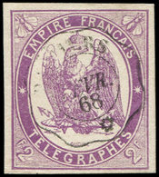 TELEGRAPHE - Télégraphe 4 : 2f. Violet, Obl. Càd 2/68, TB - Télégraphes Et Téléphones