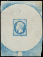 ESSAIS -  14B : 20c. Bleu T II, Petit Feuillet 55 X 70 Mm, TB - Altri & Non Classificati