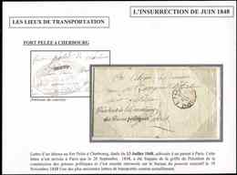 Let LETTRES SANS TIMBRE ET DOCUMENTS DIVERS - Càd Rouge PARIS/FRANCHISES 20/9/48 Sur LAC D'un Détenu Au Fort Pelée De Ch - Altri & Non Classificati