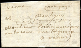 Let OBLITERATIONS PAR DEPARTEMENTS - 21/COTES DU NORD LAC De Guingamp De 1723, Marque Manuscrite "port Payé" Et Paraphe  - 1849-1876: Période Classique
