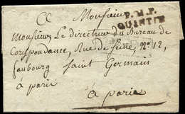 Let OBLITERATIONS PAR DEPARTEMENTS - 21/COTES DU NORD MP P.21.P./QUINTIN Sur LSC De 1814, TB - 1849-1876: Période Classique