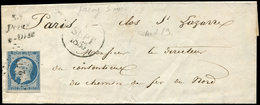 Let OBLITERATIONS PAR DEPARTEMENTS - 58/OISE N°10 Filet Touché, Obl. PC 2573 S. LSC, Cursive 58/PRECY/S-OISE Et Dateur A - 1849-1876: Période Classique