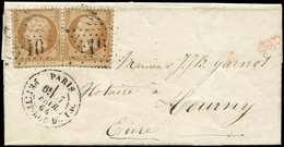 Let LETTRES DE PARIS - N°21 (2) Obl. Etoile 10 S. LAC, Càd PARIS/PETITE RUE BAC 7/2/64, TB - 1849-1876: Periodo Classico