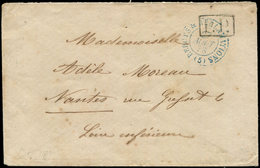 Let LETTRES DE PARIS - Càd Bleu REBUTS ET RECLAMATIONS (5) 2/8/73 Sur Env., Cachet P.P., Pour Nantes, R Et TB - 1849-1876: Période Classique