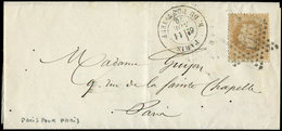 Let Guerre De 1870 -  N°28B Obl. Etoile 17 S. LAC, Càd R. Du PONT NEUF 11/11/70 Pour Paris, TB - Guerre De 1870
