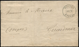 Let Guerre De 1870 -  Cachet POSTES/EPINAL 1871 S. LAC Pour Gerardmer, TB - Guerre De 1870