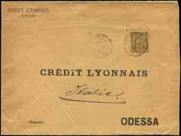 Let DESTINATIONS - N°99 75c. Violet S. Orange Obl. Càd LYON 10/11/93 SEUL S. Env. Pour La RUSSIE, Arr. Càd ODESSA 27/11/ - 1849-1876: Période Classique