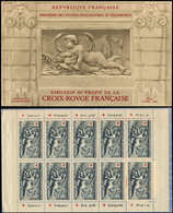 ** EMISSIONS DU XXème SIECLE - 938  Carnet Croix Rouge 1952, 10 T., TB - Neufs