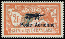 * POSTE AERIENNE - 1   2f. Orange Et Vert, Hauban De Droite Brisé, TB - 1927-1959 Neufs
