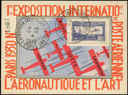 Let POSTE AERIENNE - 6c  1f.50 Outremer, E.I.P.A. 30, Obl. 15/11/30 S. CP De L'Expo, TB - 1927-1959 Nuovi