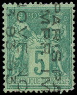 (*) PREOBLITERES - 15  Sage,  5c. Vert, NOV. 93, Sans Quantième, Un Angle Défx, Sinon TB. C - 1893-1947