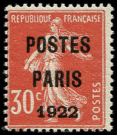 ** PREOBLITERES - 32  30c. Rouge, POSTES PARIS 1922, TB. C Et S - 1893-1947