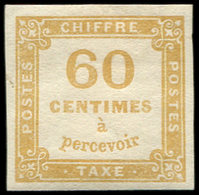 * TAXE - 8   60c. Jaune-bistre, TB. Br - 1859-1959 Lettres & Documents