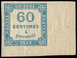 ** TAXE - 9   60c. Bleu, Cdf, TTB - 1859-1959 Lettres & Documents