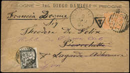 Let TAXE - 15  10c. Noir, Obl. Càd PIERRELATTE 6/6/84 Sur Env. Affr. Italie N°60 Obl. 1742, Càd PISOGNE 3/6, TB - 1859-1959 Lettres & Documents