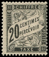 ** TAXE - 17  20c. Noir, TB - 1859-1959 Lettres & Documents