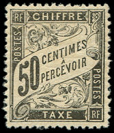 * TAXE - 20  50c. Noir, Bon Centrage, TB. C - 1859-1959 Lettres & Documents