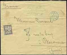 Let TAXE - 20  50c. Noir, Obl. Càd BORDEAUX 27/6/93 S. Env. Légation De France En Uruguay, Càd LIGNE J PAQ. FR. N°2 7/6, - 1859-1959 Storia Postale