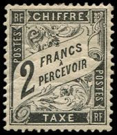 * TAXE - 23   2f. Noir, Forte Ch. Mais Bien Centré, TB. J - 1859-1959 Storia Postale