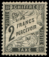 * TAXE - 23   2f. Noir, Forte Ch. Mais Bien Centré, TB. J - 1859-1959 Lettres & Documents