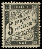 * TAXE - 24   5f. Noir, Infimes Rousseurs Sur Quelques Dents, Sinon TB. J - 1859-1959 Storia Postale