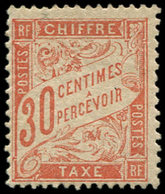 * TAXE - 34  30c. Rouge-orange, TB - 1859-1959 Lettres & Documents