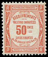 ** TAXE - 47  50c. Rouge, TB - 1859-1959 Lettres & Documents