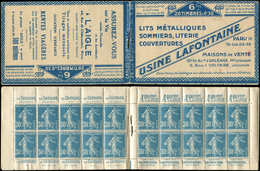 CARNETS (N°Cérès Jusqu'en1964) - 54   Semeuse Camée, 30c. Bleu, N°192A, T IIB, S. 96, USINE LAFONTAINE-L'AIGLE, Qqs Adh. - Autres & Non Classés