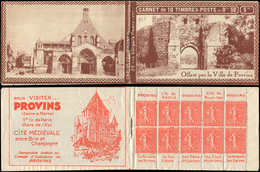 CARNETS (N°Cérès Jusqu'en1964) - 90   Semeuse Lignée, 50c. Rouge, N°199B, T IIB, PROVINS, TB - Altri & Non Classificati