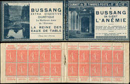 CARNETS (N°Cérès Jusqu'en1964) - 92   Semeuse Lignée, 50c. Rouge, N°199B, T IIB, S. Nancy, BUSSANG, Adh. Habituelles, TB - Autres & Non Classés