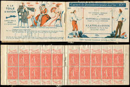 CARNETS (N°Cérès Jusqu'en1964) - 114  Semeuse Lignée, 50c. Rouge, N°199B, T IIB, S. 114, S. Histoire De La Chemise, A LA - Altri & Non Classificati