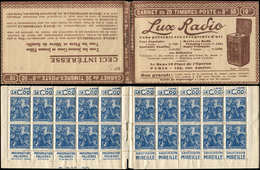 CARNETS (N°Cérès Jusqu'en1964) - 144  Jeanne D'Arc, 50c. Bleu, N°257, T I, S. 162-RP, LUX RADIO, Adh. De Couv., Sinon TB - Autres & Non Classés