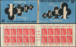 CARNETS (N°Cérès Jusqu'en1964) - 208  Paix, 50c. Rouge, N°283A, T IIA, S. 381, VAlISERE, N°32318, Daté 22/2/36 (partiels - Autres & Non Classés