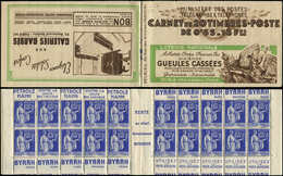 CARNETS (N°Cérès Jusqu'en1964) - 236  Paix, 65c. Bleu, N°365A, T II, S. 34, GUEULES CASSEES-GALERIES BARBES, DOUBLE Pub - Autres & Non Classés