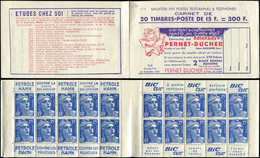 CARNETS (N°Cérès Jusqu'en1964) - 274  Gandon, 15f. Bleu, N°886, T I, S. 13, PERNET DUCHER, R Et Superbe - Altri & Non Classificati