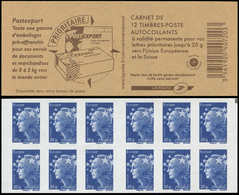CARNETS (N°Cérès Jusqu'en1964) - Carnets Adhésifs 592-C4   Beaujard, 20g. Bleu, Europe, 4e Tirage SANS Logo FSC, Un Carr - Altri & Non Classificati