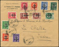 Let TIMBRES DE LIBERATION - AIGURANDE 1/11 : Série Obl. Càd 18/8/44 Sur Env., TB - Libération