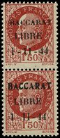 ** TIMBRES DE LIBERATION - BACCARAT 6 : 1f50 Brun Rouge, T I Et II Se Tenant, TB, Signé Mayer - Libération