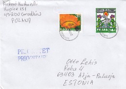 GOOD POLAND Postal Cover To ESTONIA 2019 - Good Stamped: Easter ; Flower - Briefe U. Dokumente