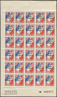 ** TIMBRES DE LIBERATION - LYON 1 : Vignette FRANCE D'ABORD, Feuillet De 30 Vignettes Percées En Lignes, TB - Liberazione