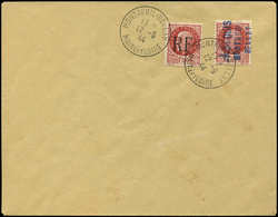 Let TIMBRES DE LIBERATION - MONTREUIL BELLAY 7 : 1f50 Brun-rouge, Surch. Bleue, Obl. Càd Montreuil Bellay 12/9/44 S. Env - Libération