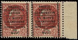 ** TIMBRES DE LIBERATION - MONTREUIL BELLAY 44a : 1f50 Brun-rouge, Les 2 Surcharges Se Tenant, TB - Liberazione