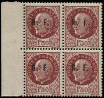 ** TIMBRES DE LIBERATION - POITIERS 1 : 1f50 Brun Rouge, SANS Point Après Le F, BLOC De 4 Bdf, TB - Libération