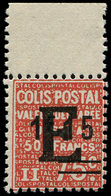 ** COLIS POSTAUX  (N° Et Cote Maury) - 155D  1f15 Sur 75c. Rouge, Surcharge E, Bdf, TB - Neufs